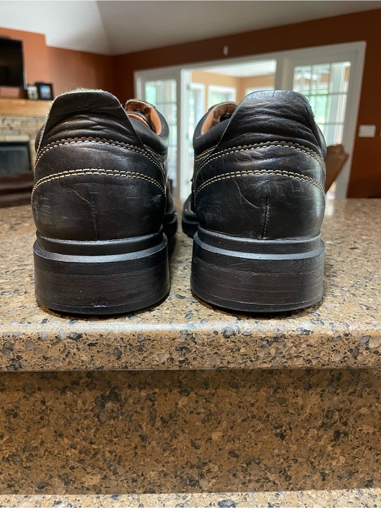 Clarks Un.Ravel Sz 12 Black Leather Business Casual Breathable Rugged Work Shoe main image 8